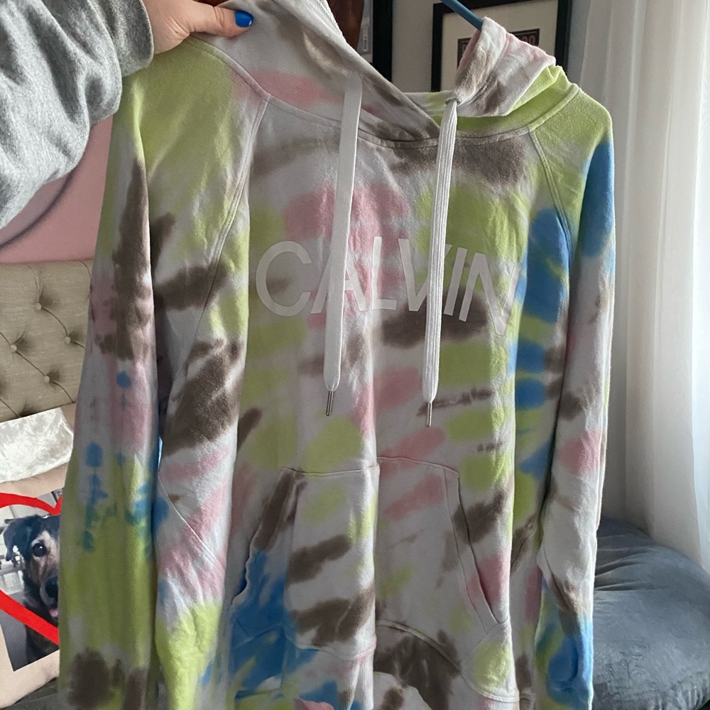 Calvin Klein pastel tie dye hoodie
